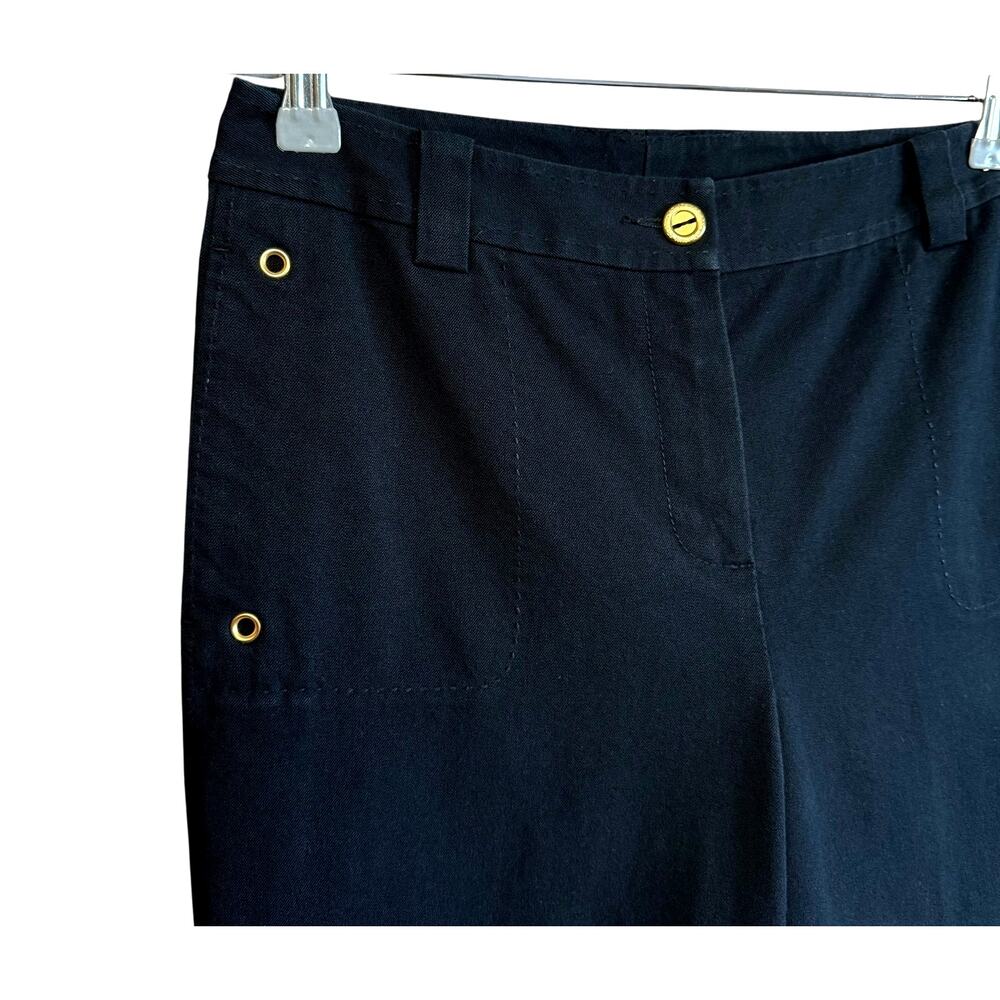 St John Sport Relaxed Fit Straight Leg Size 4 Gold Buttons Zipper Closure - Picture 6 of 10